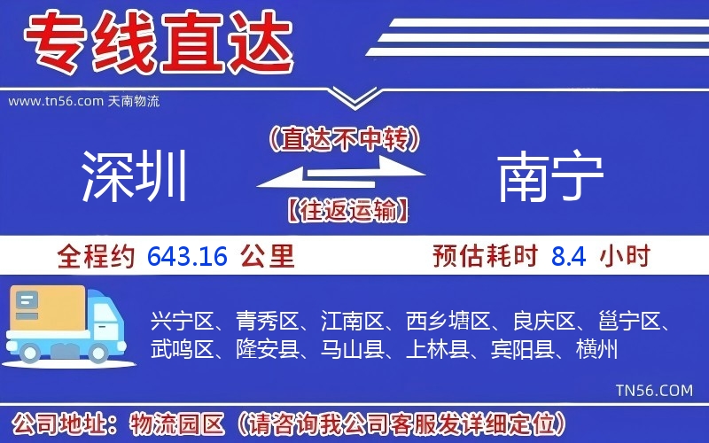 深圳到南寧物流公司