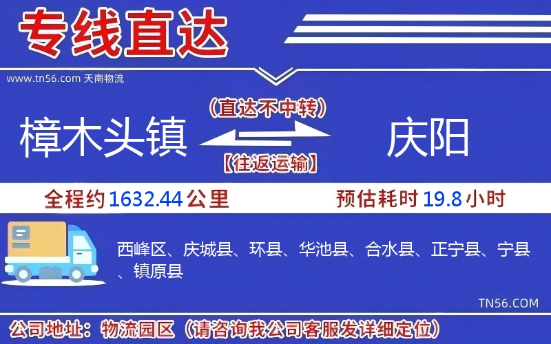 樟木頭鎮到慶陽物流公司