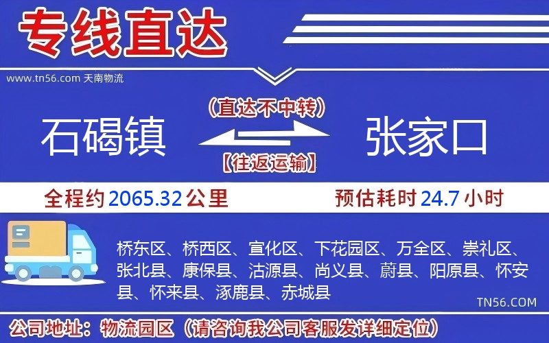 石碣鎮(zhèn)到張家口物流公司