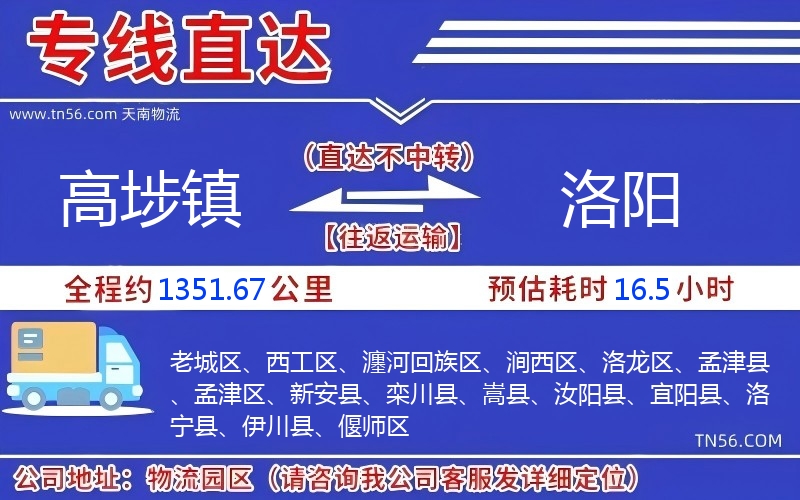 高埗鎮(zhèn)到洛陽物流公司