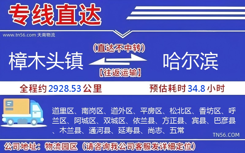 樟木頭鎮(zhèn)到哈爾濱物流公司