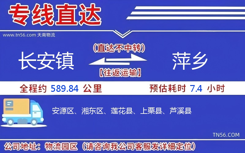 長(zhǎng)安鎮(zhèn)到萍鄉(xiāng)物流公司