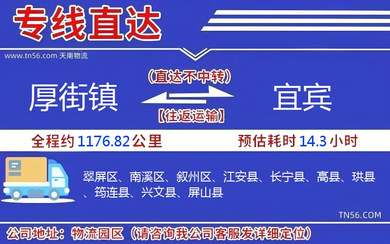厚街鎮(zhèn)到宜賓物流公司